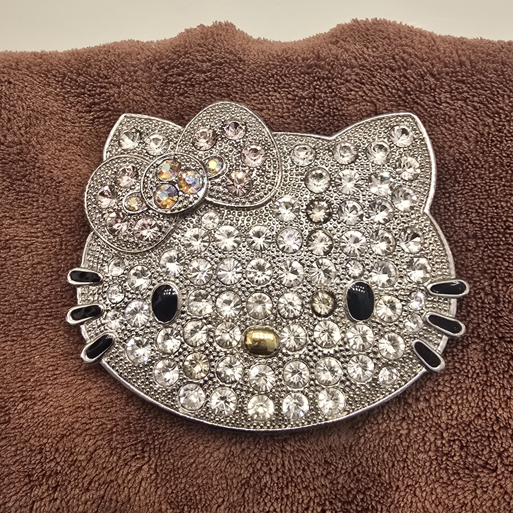 Crystal Hello Kitty Face Compact with Bow